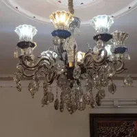 لوستر کریستال و برنز