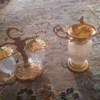 نمک پاش وگلدان برنجی