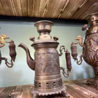 سماور تمام نقش بسیار زیبا(انتیک مدانلو)|کلکسیون اشیاء عتیقه|ساری, |دیوار