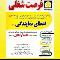 کاردربیمه با مزایا واعطای نمایندگی رسمی|استخدام اداری و مدیریت|آبادان, |دیوار