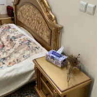 تخت خواب طرح آناناس (رنگ طلایی) با ست کامل|تخت و سرویس خواب|تهران, ظفر|دیوار
