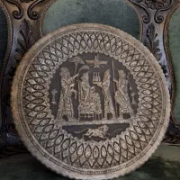 سینی مسی دیوار کوب قلم زنی سایز بزرگ سنگین