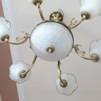 لوستر۶ شاخه برنجی