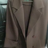 مانتو کتی بلند قهوه‌ای