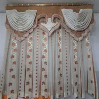 ۵عدد پرده و چوب پرده و والان|پرده، رانر، رومیزی|تفرش, |دیوار