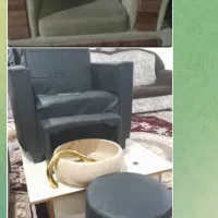 مبل هفت نفره با میز عسلی صندلی پدیکور بدون استفاده