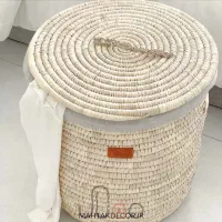 سبد لباس سبد رخت حصیری همراه آستر پارچه ای مهتاک|صنایع دستی و سایر لوازم تزئینی|تهران, امامت|دیوار