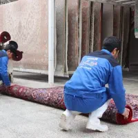 تمیزی فرش با قالیشویی مجاز استان*درخششان*