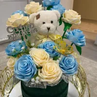 باکس گل های روبانی با عروسک|اسباببازی|اردبیل, |دیوار