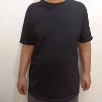 تیشرت نخ پنبه بیسیک ساده مشکی اسپورت