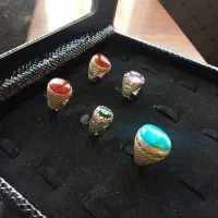 ۵ عدد انگشتر نقره نو دست ساز کلکسیونی( شهرقدس)