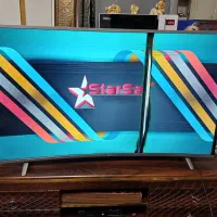 یک میز تلویزیون و تلوزیون 55منحی starsat|تلویزیون و پروژکتور|تهران, فلاح|دیوار