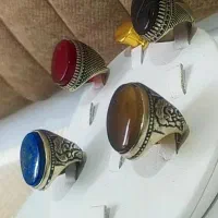 انگشتر با عقیق معدنی