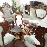 مبل سلطنتی ۷نفره تمام چوب کنده کاری