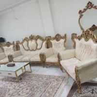 ست کامل مبل و غذاخوری آینه کنسول و آباژور