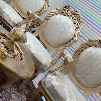 مبل سلطنتی 9نفره تمام چوب گردوسفارشی با میز|مبلمان خانگی و میز عسلی|تبریز, |دیوار