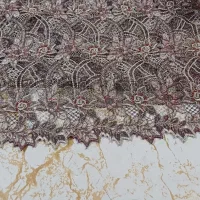 پارچه گیپور  ابریشم سنگ دوزی شده|لباس|فامنین, |دیوار