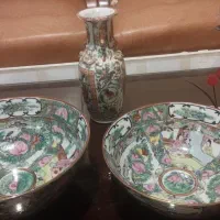 ظروف اصل چینی آجیل خوری قدیمی با گلدان