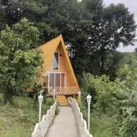 اجاره کلبه سویسی جنگل استخر روباز سرپوشیده