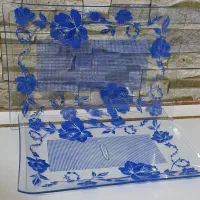 دو عدد سینی شیشه ای