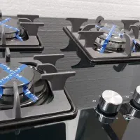 اجاق گاز کدGW303 سفید مشکی استیل