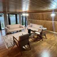 کلبه چوبی نوساز باجکوزی|اجارهٔ کوتاهمدت ویلا و باغ|چالوس, |دیوار