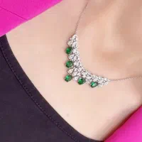 سرویس زمرد جواهر تمام نقره لوکس عین طلا خارجی|بدلیجات|تبریز, |دیوار