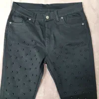 شلوار جین مروارید دوزی شده