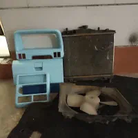 رادیاتور پراید و موتور فن کامل با دیاق