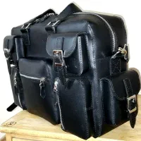 کیف خلبانی چرم فول‌گرین گاوی اصل + جاکارتی هدیه