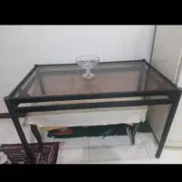 میز فلزی ناهارخوری  ۶ نفره