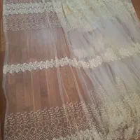 پرده حریر وگلدوزی