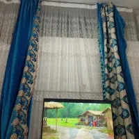 پرده حریر ابی