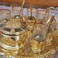 لیوان شربت خوری..سرویس گالش.نعلبکی