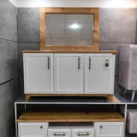 آیینه و کنسول+میز تی وی شرکتی بافل.استثنایی کد۷۷۶۶|بوفه، ویترین، کنسول|همدان, |دیوار