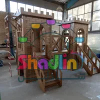 ادونچر چوبی تجهیز راه اندازی خانه بازی کودک شادلین