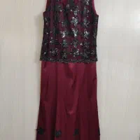 پیراهن مجلسی ساتن بلند