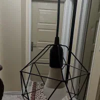 لوستر فانتزی سه شاخه شش ضلعی سالم در حد نو|لوستر و چراغ آویز|تبریز, |دیوار