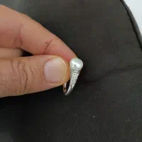 انگشتر نقره نگین مروارید