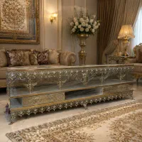 میز تلویزیون برنز مدل سلطنتی قیمت عمده سنگین(برتر)