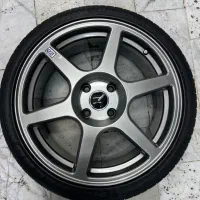 رینگ evo8 رنگ شدو با لاستیک|قطعات یدکی و لوازم جانبی|هشتگرد, هشتگرد قدیم|دیوار