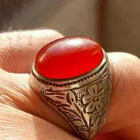 انگشتر نقره عقیق یمنی کهنه