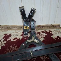 پک کامل قلاده سینه بند چرم ضخیم به شرط کیفیت