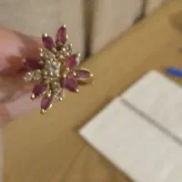 انگشترجواهریاقوت باالماس وپایه طلا