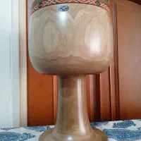 تمبک تنبک رحیم شیرانی قدیمی چوب گردو یکتکه ۲۷/۵