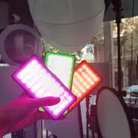فلت لایت RGB  با ۳۶۰ رنگ سان پک رینگ لایت میکروفون|دوربین عکاسی و فیلم‌برداری|مشهد, وکیل‌آباد|دیوار