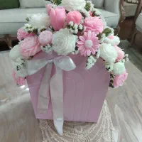 شمع گیفت باکس گل|صنایع دستی و سایر لوازم تزئینی|مشهد, هنرور|دیوار