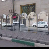 آینه قدی پنجرهای فلزی رنگ سفید مشکی|آینه|بروجرد, |دیوار