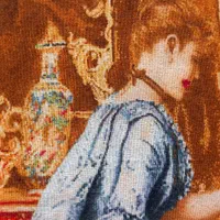 تابلوفرش دستباف ابریشم طرح شاعر جوان (شطرنج باز)|تابلو فرش|محمدیه-قزوین, |دیوار