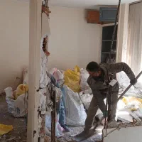 تخریب داخلی ساختمان دیوار آرک اپن شومینه سقف کاذب